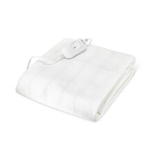 (White, Single - 65x135cm) MONHOUSE Premium Electric Blanket - Heated Under Blanket - Detachable Controller & Machine Washable - 3 Heat Settings