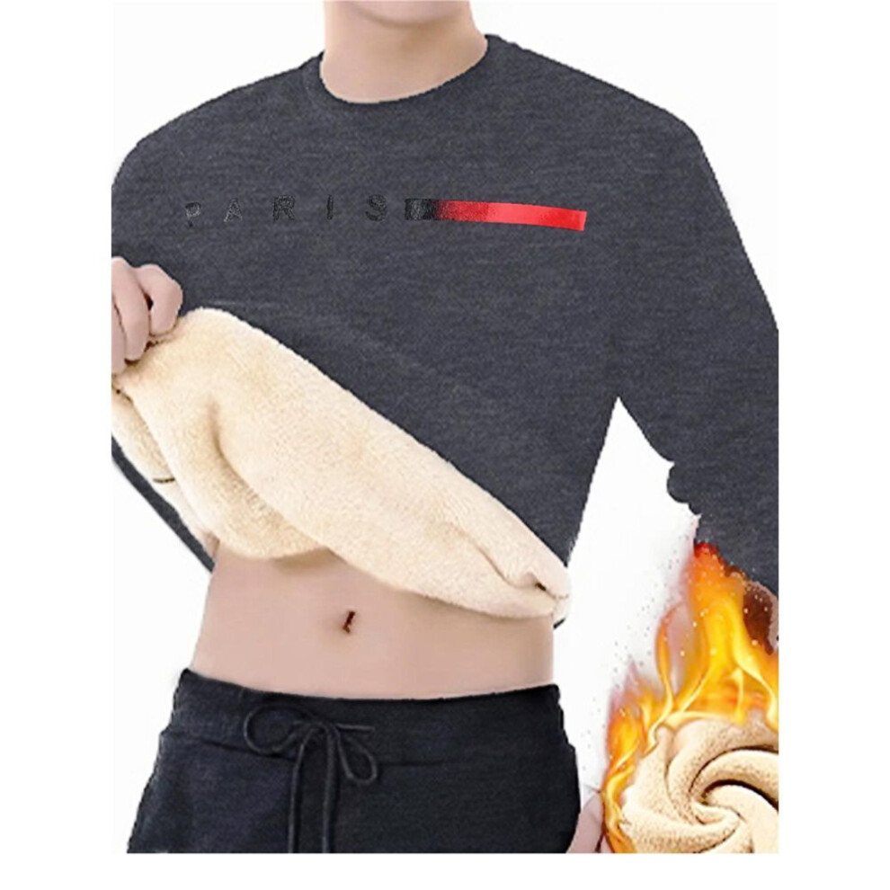 (grey, XXXL) Cashmere Round Neck Men's Winter Thick Cashmere Under A Warm Cashmere-image-OPC-PMNZGDR-NEW