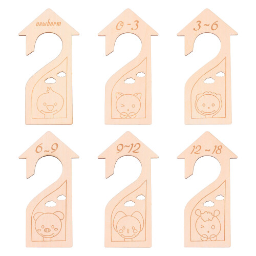 6 Piezas Organizador Bebé Madera 2