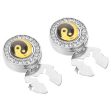 2 Pares De Para Botones Con Diamantes Imitación Tai Chi