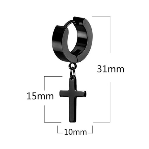 6 Pares De Crucifixo Aço Para Homem 2