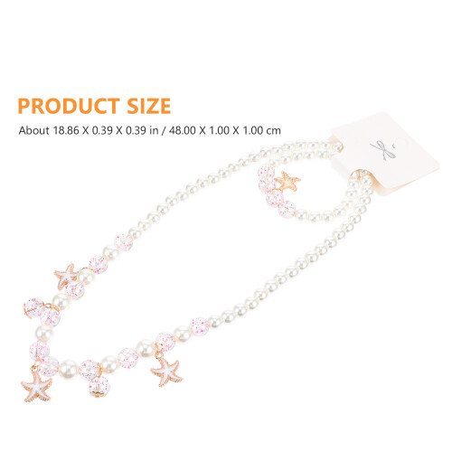 Conjunto De Pulseira E Adereço De Pescoço Para Crianças (Rosa) 2
