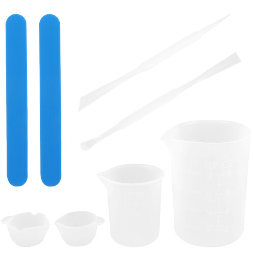 1 Set Blandningskoppar Epoxy Röristicka Silikonmåttskedar Verktyg 1