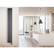 Eden Teppra 1200W Electric Vertical Radiator in Anthracite with Smart WiFi Control