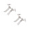 2 Paires De Clips D'oreilles Perçage Décorative 8