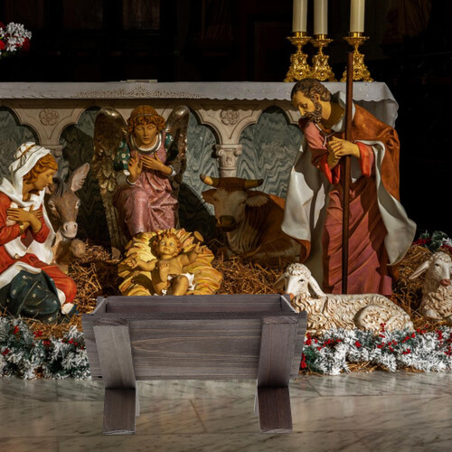 De Natal Madeira Com Bebê Jesus Para Decoração De 2