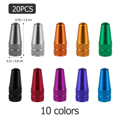 20Pcs Anodiserade Aluminium Hjulventilhättar Dammskydd 2