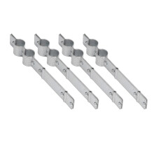 Abrazadera en U para tubo, 4 juegos, tubo de 23 mm, 243 cm, zinc