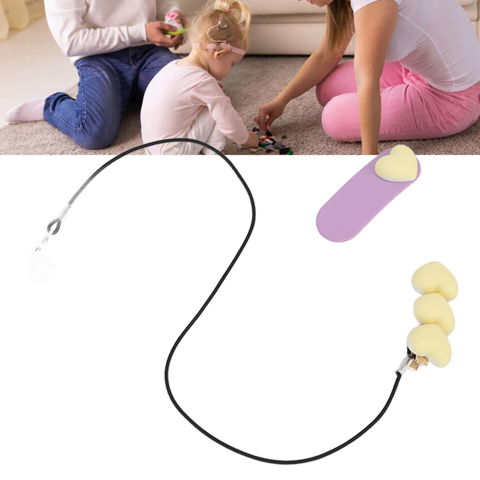 Yellow Heart Hearing Aid Clip For Elderly & Kids, Nylon, Anti-Lost Rope