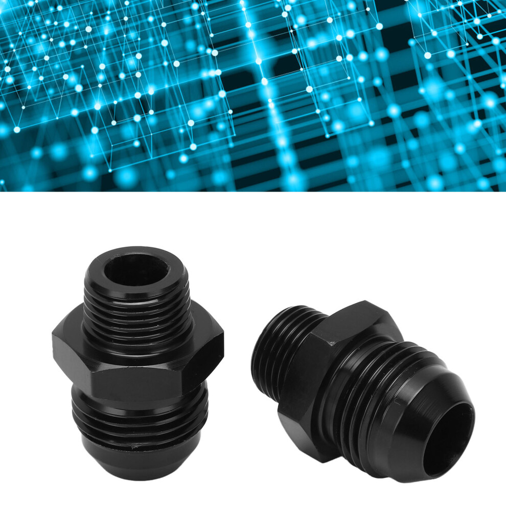 2Pcs 10An-3/8 Npt Fuel Adapter Precision Machined Aluminum Fitting Black 8301357335190