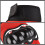 Touchscreen-Handschuhe mit harten Knöcheln - Powersports Rot 3