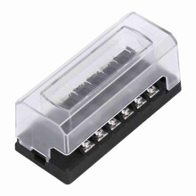 Marine-Grade 6 Way Blade Fuse Box with LED Indicator Dustproof Cover DC 12-32V