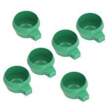 25Pcs Easy-Install Green Bird Bowls for Food/Water Perfect for Cages