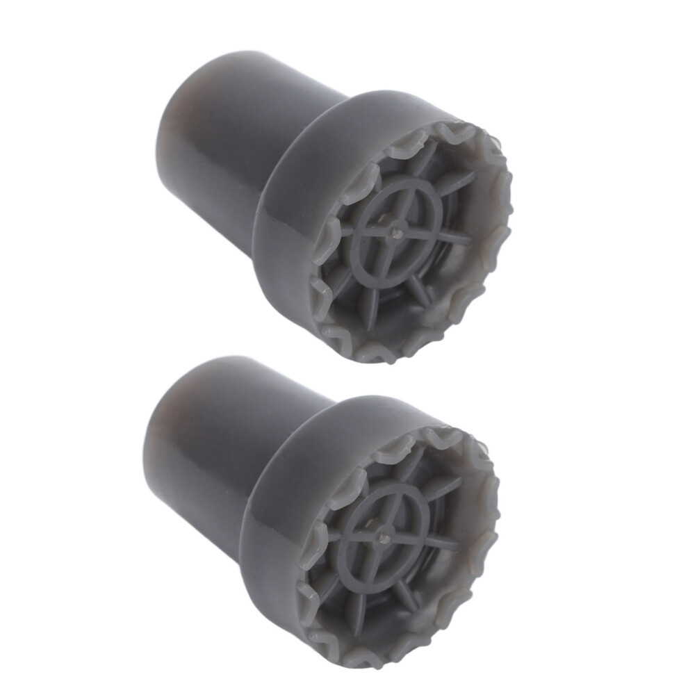 Grey 2Pcs Crutch Feet Pads Thick Rubber Protective Covers 360 Degree Rotatable