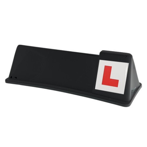 Magnetic Driving Instructor Roof Sign, Black