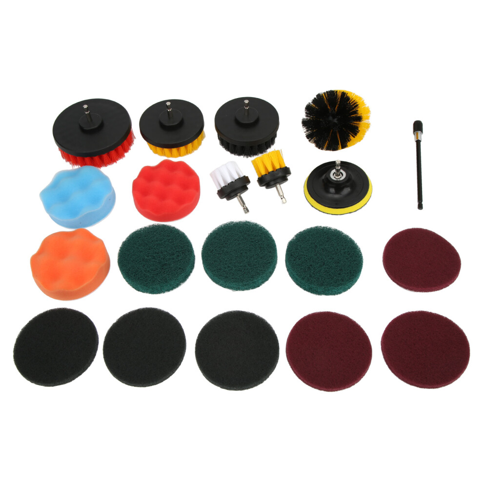 20Pcs Drill Brush Attachments Set, Multipurpose Scrubbing Pads For Home & Car 9481357341304