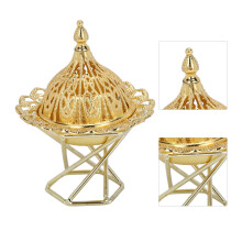 Gold Light Luxus Metall Räuchergefäßständer für Zuhause & Büro