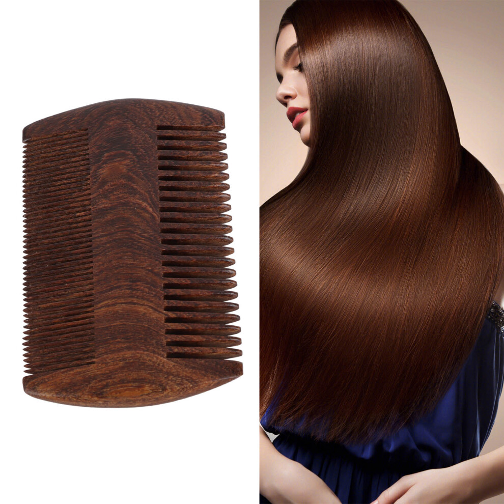 Unisex Wooden Lice Comb Dual-Sided, Verawood, 10X6cm, Static-Free Mustache & Beard Grooming Tool