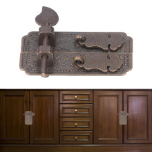 Tirador de latón antiguo para puerta de gabinete y cajón
