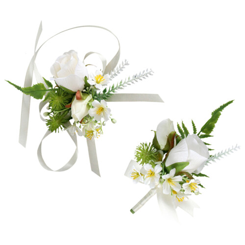 De Boutonnière Y Brazalete Artificial Para 2