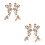 2 Pares De Pendientes Para Mujer, Sin Perforar Con Diamantes 4