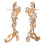 2 Pares De Pendientes Para Mujer, Sin Perforar Con Diamantes 3