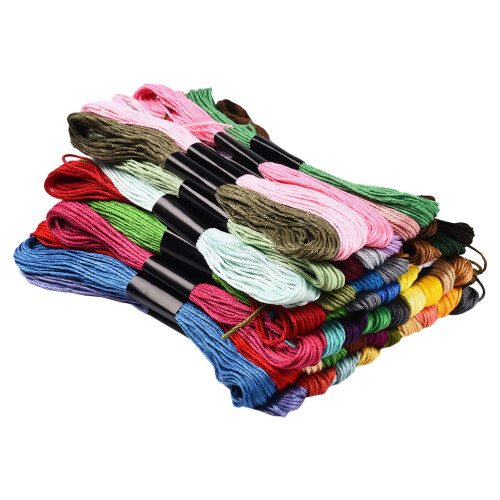 Fils À Broder En Coton Pour Point De Croix – 50 Couleurs