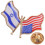 Distintivo Usa Israele Spilla Bavero 11