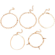 Women Anklet Złóż Aluminiowy Łańcuch Stopę Bransoletka