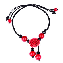 Women Anklet Ethnic Style Agate Ankle Chain Jewelry
