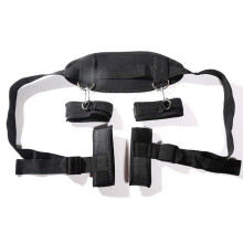 Soft BDSM Bondage Restraints Adjustable Straps One Size Black