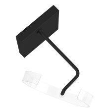 Suporte Exibição Relógio Acrílico Transparente Base Metal C Preto