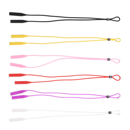 6Pcs Justerbara Silikon Glaskedjor För Glasögon