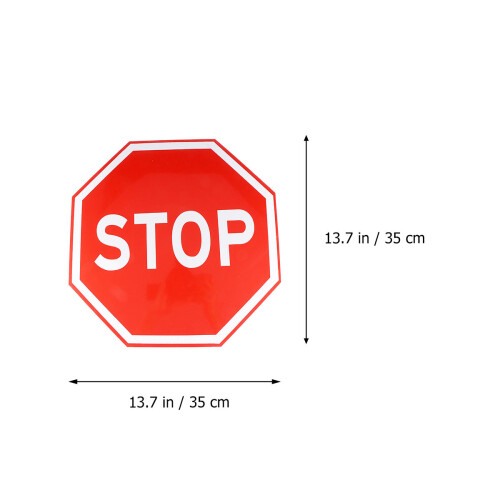 Stop Traffic Gata Säkerhetsskylt Varning Meddelande Vägskylt 2