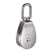 Single Swivel Pulley Block Stainless Steel M50 DUO ER, Lifting Crane Block With Swivel Hook, Wire Rope Wheel