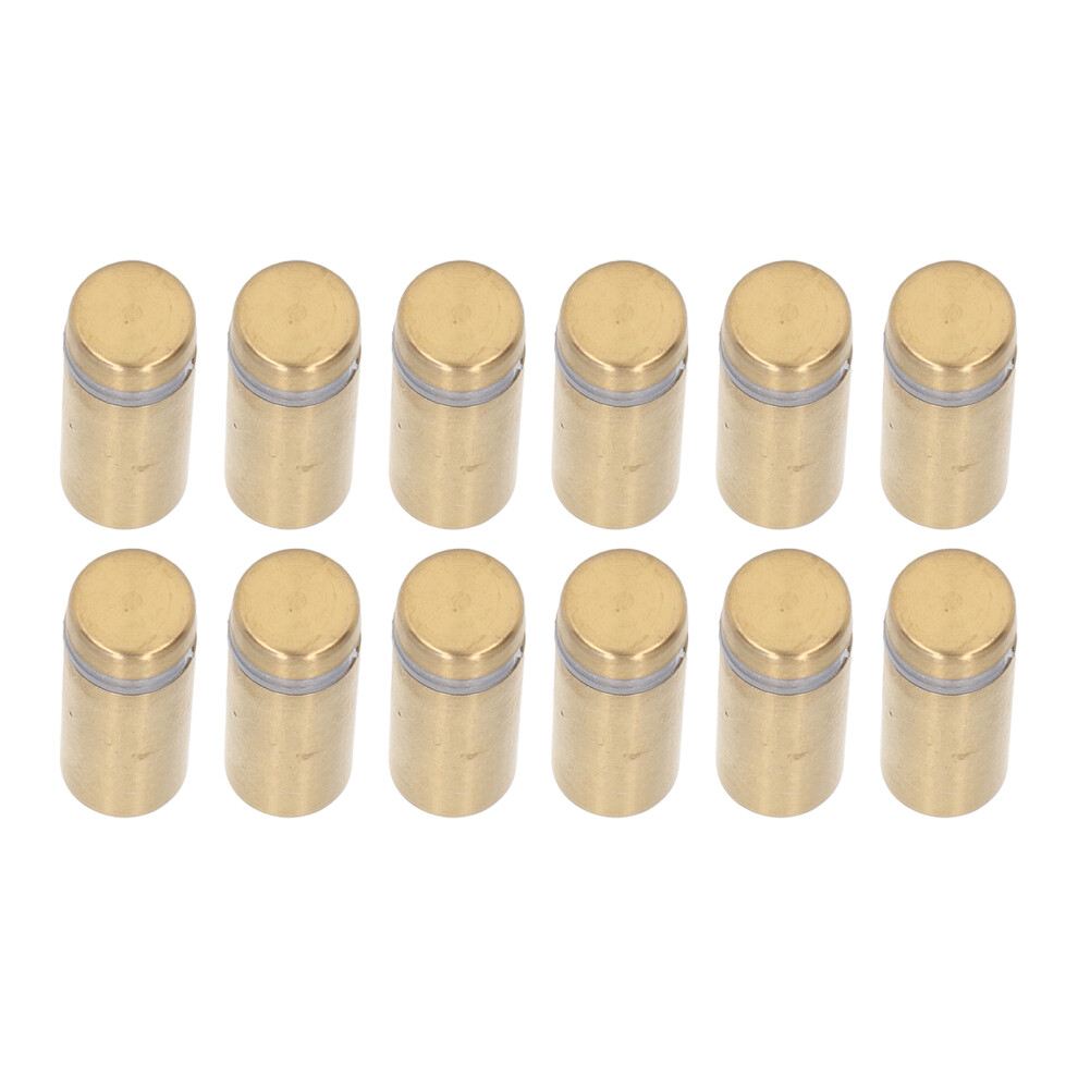 12Pcs Gold Brushed Stainless Steel Support Screws 12X30mm For Acrylic Signage 4961357346431