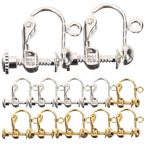 12 Pièces Fermoirs Pour Boucles D’Oreilles Adaptateurs Non Percées