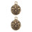 2 Pièces Pendentif Laiton Chinois Pour Collier De Clé 8