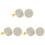 3 Paires De D'oreille Ronds Hip-hop Pour 4