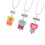 3 Pièces Résine Nœud Cœur Pendentif 1