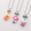 3 Pièces Résine Nœud Cœur Pendentif 10