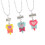 3 Pièces Résine Nœud Cœur Pendentif 7
