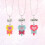 3 Pièces Résine Nœud Cœur Pendentif 5