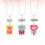 3 Pièces Résine Nœud Cœur Pendentif 2