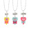 3 Pièces Résine Nœud Cœur Pendentif 6
