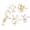 10 Pièces Clips Pour Cartilage (Or + ) 2