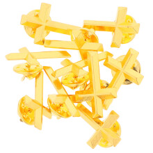 10 Pièces Broche Croix Unisexe Accessoire Bijou Mariage Fête