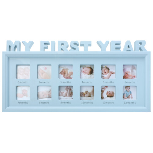 Baby First Year Picture Frame 12 Marcações Presente De Bebê 2