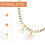 Rhinestone Letter Tornozeleiras Borboletas Para Mulheres 9