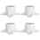 4Pcs Acessórios PVC Tubo Com Flange E Para 1